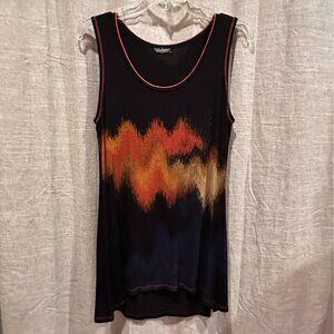 Vanilla Sugar Embellished Graphic Long Tank Top Medium